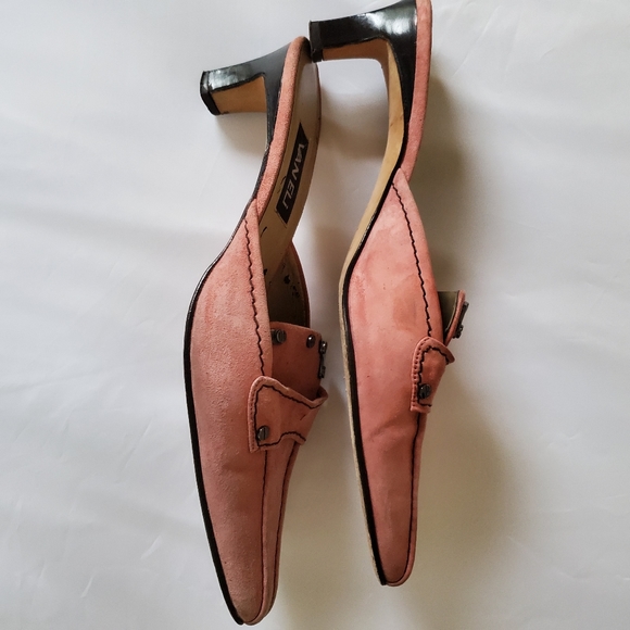 SOLD - SOLD - SOLD  Van Eli Pink Suede Slides - Picture 10 of 14